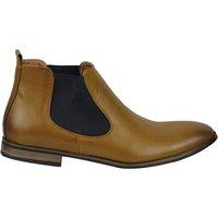 XPOSED Men's Stylish Faux Leather Chelsea Boots for Effortless Elegance in Tan | Size: 8