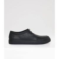 threadbare Men's Casual Lace Up Trainers in Black | Size: 12