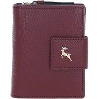 Ashwood Leather Women's 'Arte in Pelle' RFID Secure Leather Wallet/Purse with Zip & Stud Closure in Wine