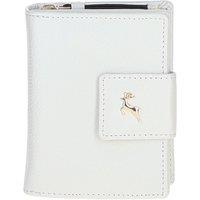 Ashwood Leather Women's 'Arte in Pelle' RFID Secure Leather Wallet/Purse with Zip & Stud Closure in White
