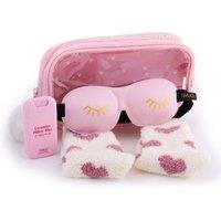 Smug Women's Sleep Softly Gift Set - Blackout Sleep Mask, Cosy Socks & Sleep Mist in Pink