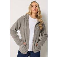 Long Tall Sally Women's Tall Zip Through Fleece Jacket in Light Brown | Size: 14
