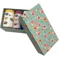 Vellin Women's Bee Happy 3 Pack Bamboo Socks with Optional Gift Box in Green