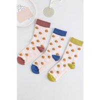 Vellin Women's Little Orange Bamboo Socks 3 Pack with Optional Gift Box