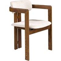 Angel Cerda Model Off-White Upholstered Dining Chair