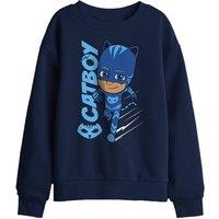 Hasbro Pj Masks Cat Boy Kids Sweatshirt, Navy | Size: 12-13 Years