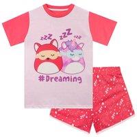 Squishmallows Girl's Dreaming Short Pyjama in Pink | Size: 11-12 Years