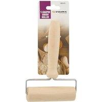 BARGAINS-GALORE Wooden T Shaped Dough Roller Rolling Pin Baking Home Kitchen Hand Tool in Light Brown