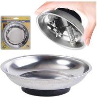 BARGAINS-GALORE Magnetic Stainless Steel Parts Tray 6 Bowl Tool Storage Holder 150mm in Silver