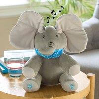 Bourne & Hollins Interactive Peek a Boo Elephant Toy in Grey