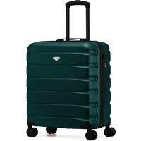 Flight Knight Lightweight Travel Suitcase 56x45x25cm|Hard Shell Carry On Luggage in Bottle Green | Size: Cabin