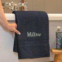 Duncan Stewart Personalised Luxury Cotton Bath Towel in Black