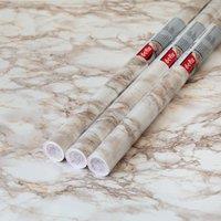 D-C-Fix Marble Brown Self Adhesive Vinyl Wrap for Doors & Worktops 3 Rolls | Size: 675mm x 2000mm