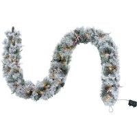 Outdoor Living Aurora Winter Glow Christmas Garland in White