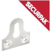 Securpak Zinc Plated Slotted Glass Plate (Pack of 4) in Silver