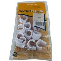 Securplumb Pipe Clips (Pack of 10) in White