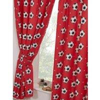 Floso Lined Football Curtains in Red