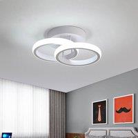 Goeco LED Ceiling Light White 22W 6500K Double Round Design White