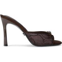 Carvela Women's 'Isabella Lace Mule' Fabric Heels in Brown | Size: 4