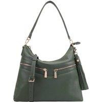 Paul Costelloe Women's Azores Leather Multi Way Day Bag in Dark Green