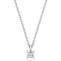 Cervin Blanc Women's Lab Grown Asscher Cut Diamond Necklet in Silver