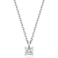 Cervin Blanc Women's Lab Grown Asscher Cut Diamond Necklet in Silver