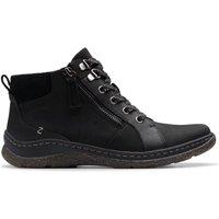 Clarks Women's Orlene Top Waterproof Black Nubuck, Trainers, Lace Up | Size: 5.5-Wide Fit