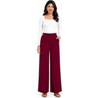 Kettlewell Women's Selena Satin Trousers in Wine | Size: XS