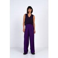 Kettlewell Women's Selena Satin Trousers in Aubergine | Size: Small