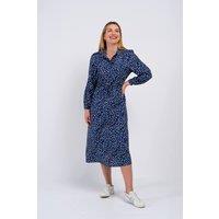 Kettlewell Women's Delilah Shirt Dress in Dark Navy | Size: 14