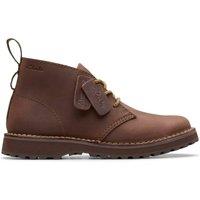 Clarks Men's Solsbury Desert Boot Dark Brown Leather Lace Up, Ankle Boots | Size: 9-Standard Fit