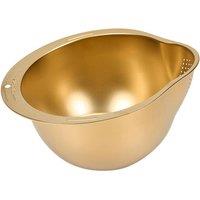 Living and Home Stainless Steel Rice Washing Basin Kitchen Colander in Metallic Gold