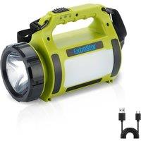 ExtraStar 650LM Rechargeable Camping LED Torch with Adjustable Shoulder Strap in Green