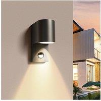 ExtraStar Outdoor Wall Light with PIR Motion Sensor in Black