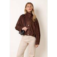 Blue Vanilla Women's Brown Long Sleeve Turtleneck Jacket | Size: Large