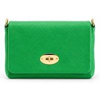 Kitise Women's Genuine Italian Leather Flap Turn Lock Closure Crossbody Handbag in Green