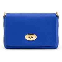Kitise Women's Genuine Italian Leather Flap Turn Lock Closure Crossbody Handbag in Royal