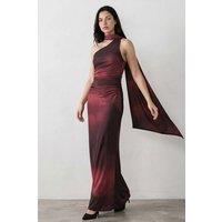 TFNC London Women's Vivian Burgundy Print Maxi Dress | Size: 10