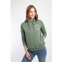 Weird Fish Women's Topaz Front Print Popover Hoodie in Light Green | Size: 10