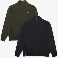 threadbare Men's 2 Pack Quarter Zip Sweatshirts | Size: XL