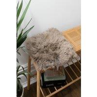 Native Natural Sheepskin Chair Pad Square Taupe | Size: 40 cm x 40 cm