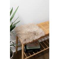Native Natural Sheepskin Chair Pad Square Light Brown | Size: 40 cm x 40 cm