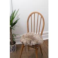 Native Natural Sheepskin Chair Pad Round Taupe | Size: 35 cm x 35 cm