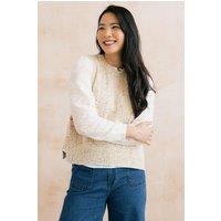 Lily & Me Women's Eva Cotton-rich Beautifully Soft Cable Knit Tank Top in Ecru | Size: 16