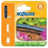 Hozelock 2768 Straight Connector 13mm (Pack 5) in Yellow