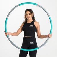 Core Balance Weighted Hula Hoop Adjustable Padded Fitness Exercise 1kg 98cm Smooth in Teal