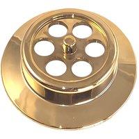 McAlpine BATHGRID-GP Bath Overflow Grid Gold Plated