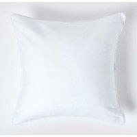 Homescapes Cotton Plain Cushion Cover in White | Size: 30 cm x 30 cm