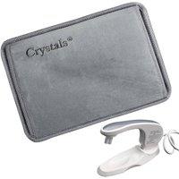 Crystals Electric Rechargeable Hot Water Bottle Grey Bed Hand Warmer Heat Pad