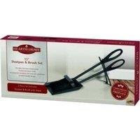 Hearth and Home Fireside Dustpan And Brush Set in Black